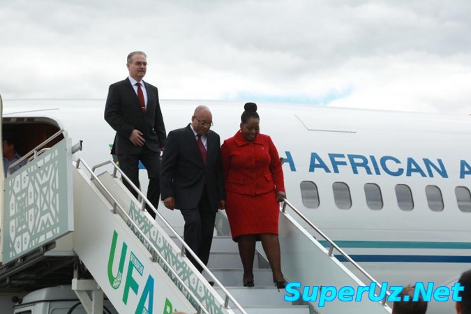 Президент ЮАР прибыл в Уфу для участия в саммите БРИКС